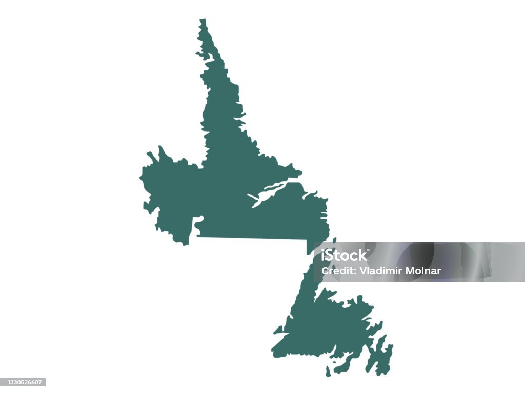 Newfoundland Abstract Map Newfoundland And Labrador Map Stock Illustration - Download Image Now ...