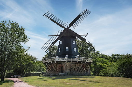 Windmill at Slottstradgarden (Castle garden) park - Malmo, Sweden