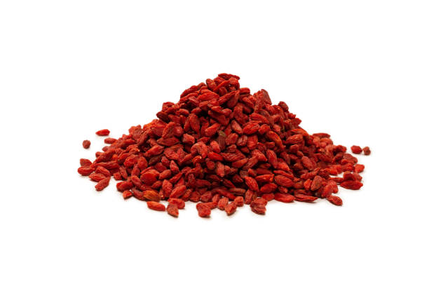 istock Red berries goji isolated on a white background. 1330539821