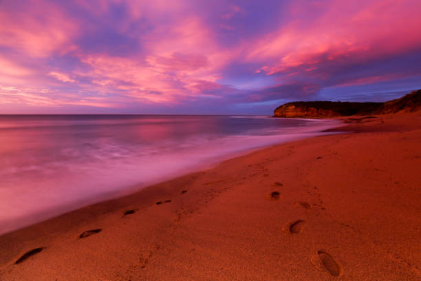 The iconic Bells Beach on a summer morning at sunrise near Torquay, Victoria, Australia