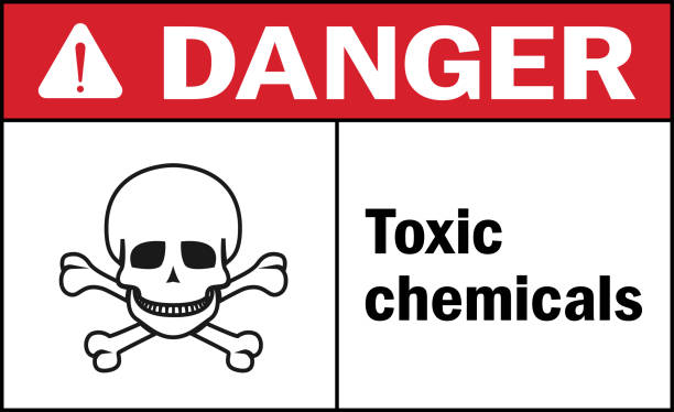 illustrations, cliparts, dessins animés et icônes de signes de danger de produits chimiques toxiques. - toxic waste biochemical warfare biohazard symbol dirty