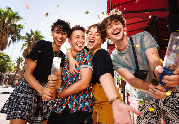 istock Queer friends celebrating their friendship 1330554629