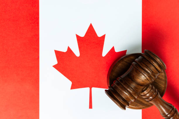 système de justice - canadian flag flag trial justice photos et images de collection
