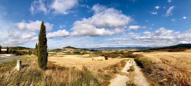 We are walking the Aragonés Camino de Santiago . We visit eunate Church near Puente La Reina village