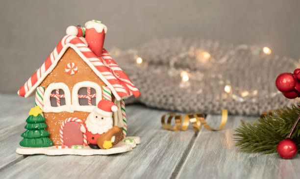istock Gingerbread house on the christmas table with copy space 1330559558