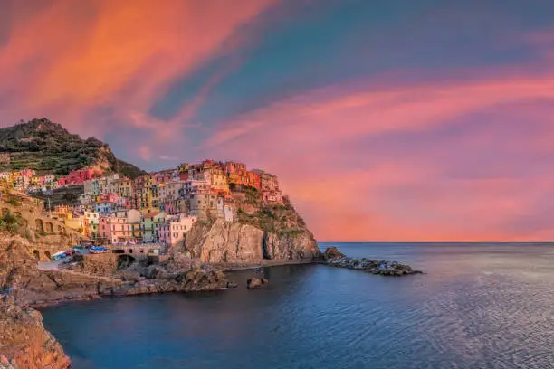 Italy, Cinque Terre, Europe, Sunset, Famous Place