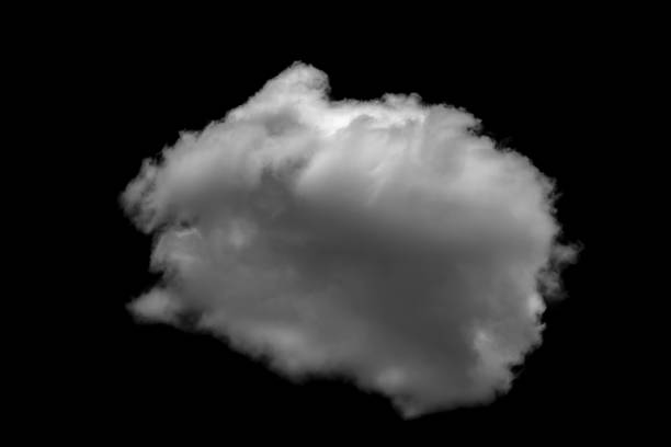 istock Collections of separate white clouds on a black background have real clouds. White cloud isolated on a black background realistic cloud. white fluffy cumulus cloud isolated cutout on black background. 1330564395