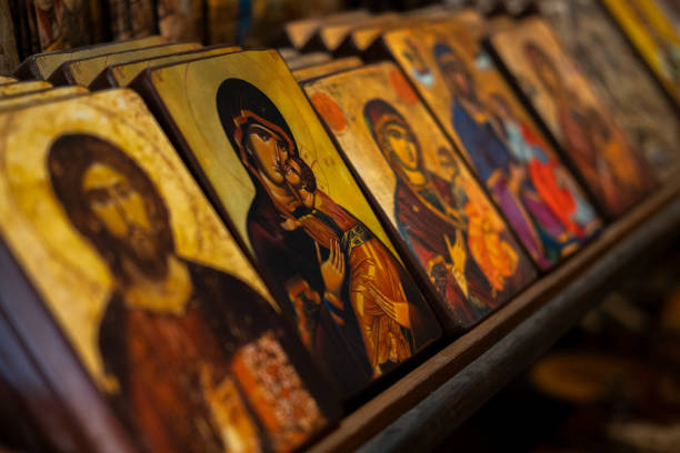 ikonen - orthodoxes christentum stock-fotos und bilder