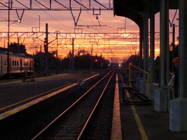 istock Afternoon to night at a station 1330572660