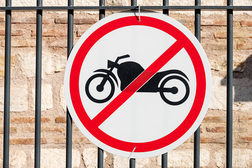 Motorcycle Road Sign