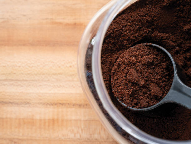 istock Close-up of ground coffee 1330576190