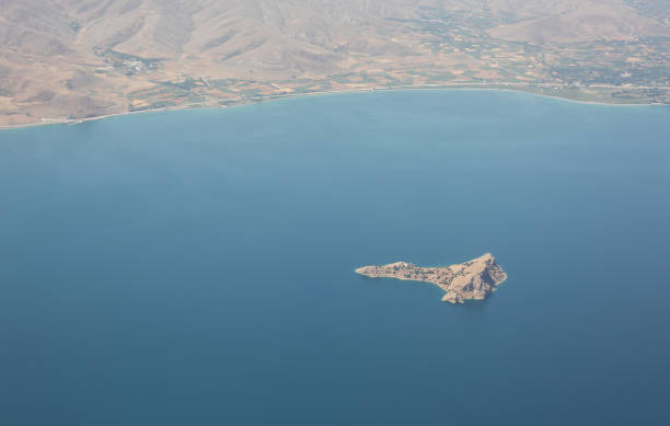 Small island in a sea, Turkey, Europe.