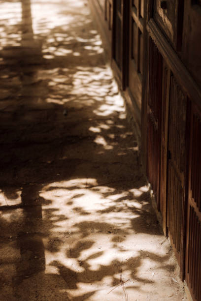 istock Rustic Sunshine next to the wooden house 1330580098