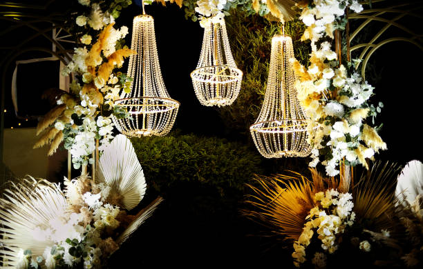 istock wedding decorations. decoration for weddings and parties. festive table setting.photo zone at the wedding 1330580365