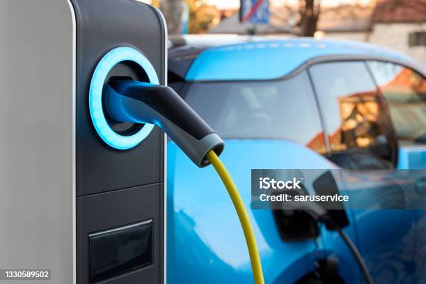 Electric Vehicle Charging Station Stock Photo - Download Image Now - Electric Car, Electric Vehicle Charging Station, Electric Vehicle