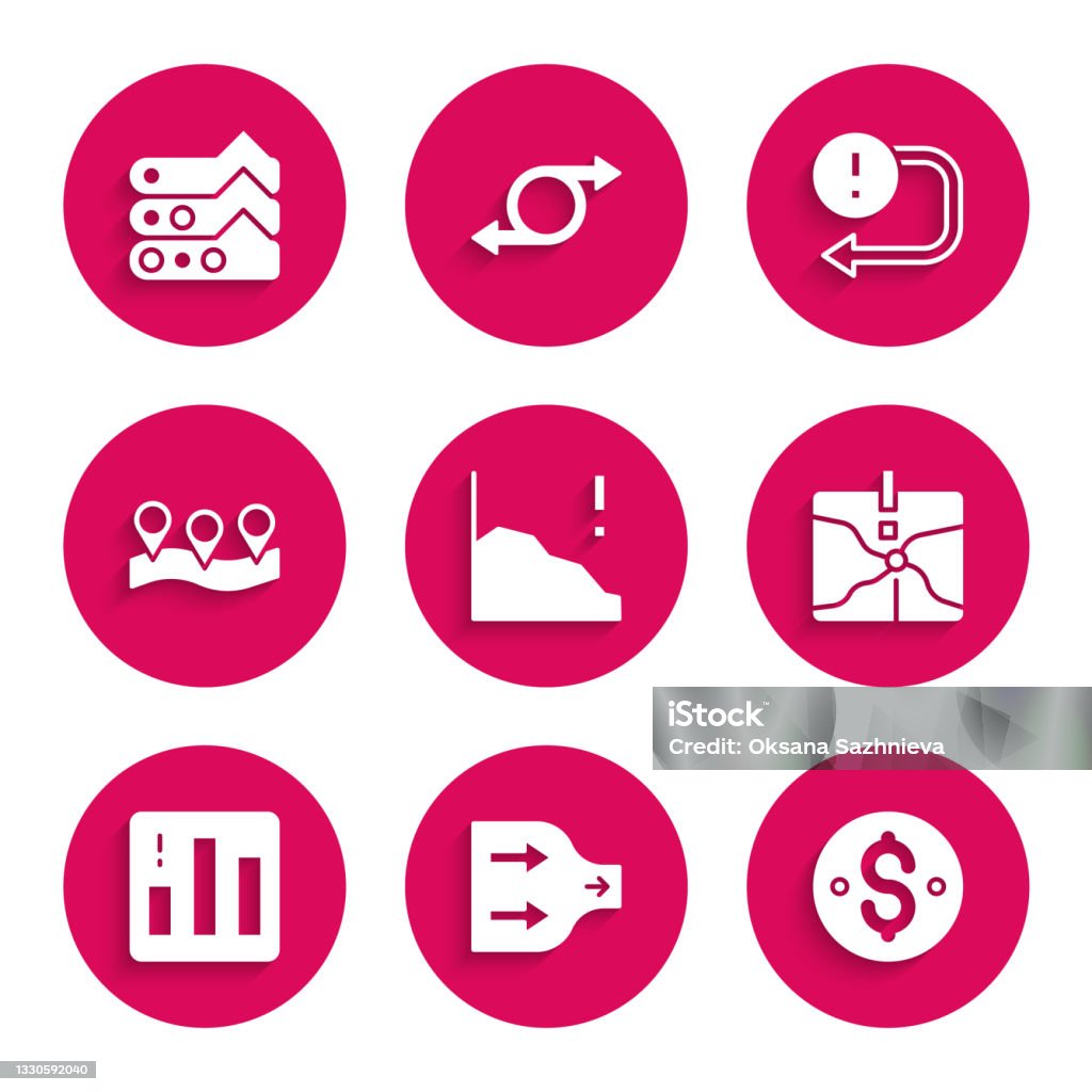 increase and decrease finance graph icons. financial... Set Financial Growth Decrease Arrow Dollar Symbol Intersection Point ...