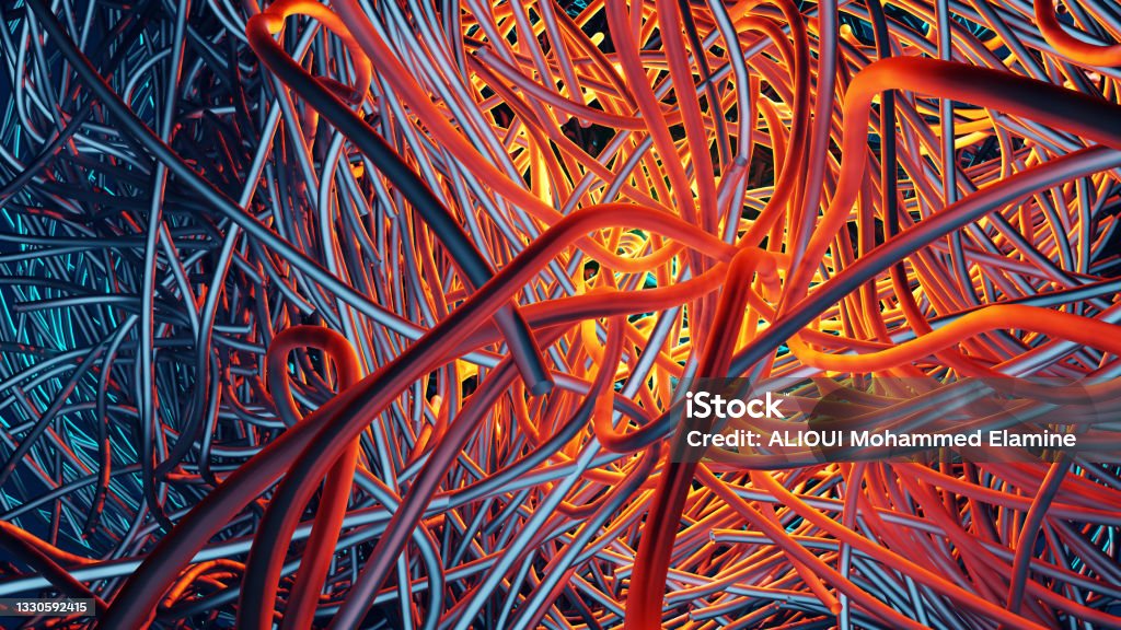 abstract background, 3d render Cable Stock Photo