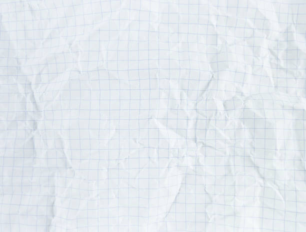 istock Crumpled white sectional paper sheet textured with empty space. 1330598180