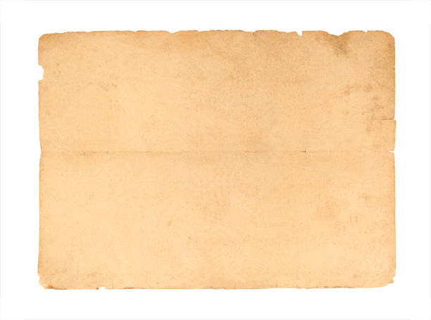 istock Old sheet of paper isolated on a white background. 1330598342
