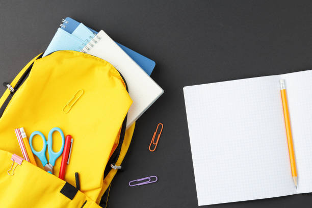 istock School supplies in a yellow backpack 1330599136