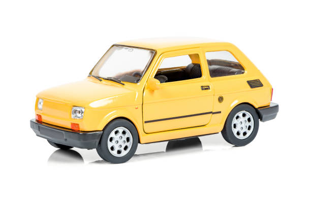 istock Vintage toy car on white background 1330600410