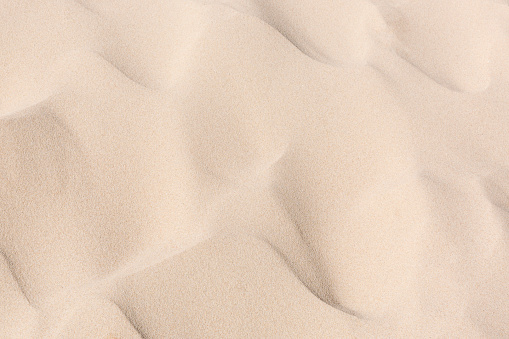 Closeup sand dunes, abstract background with copy space, full frame horizontal composition