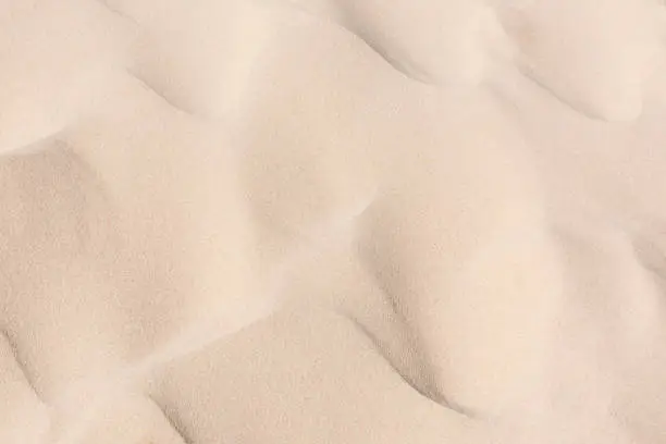 Photo of Closeup sand dunes, abstract background with copy space