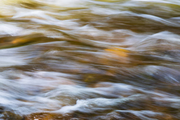 Ocqueoc falls silky abstract wave blurs and streaks in Michigan