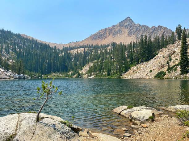 Sawtooth Mountains of Idaho A range of the Rocky Mountains, the Sawtooths in Idaho offer spectacular vistas. Sawtooth National Recreation Area stock pictures, royalty-free photos & images