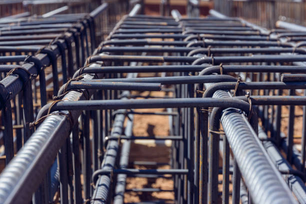 istock Construction rebar steel work reinforcement at the construction site. Steel bar construction for concreting 1330616671