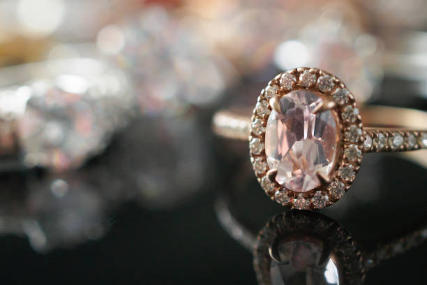 istock Beautiful diamond rings jewelry background 1330616850