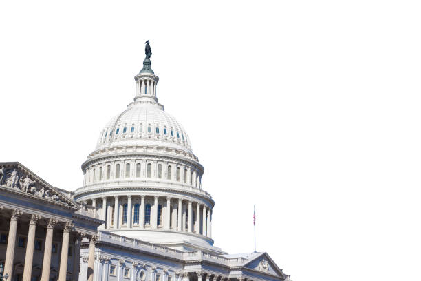 미국 의회 건물은 고립되어 있습니다. - washington dc capital capitol building usa 뉴스 사진 이미지