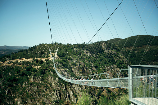 Arouca 516 bridge, longest suspension bridge in the world now, has a length of 516m, is suspended 175m above the Paiva River. Opened on 2 May 2021 to general public.
