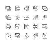 Line Credit Card Icons
