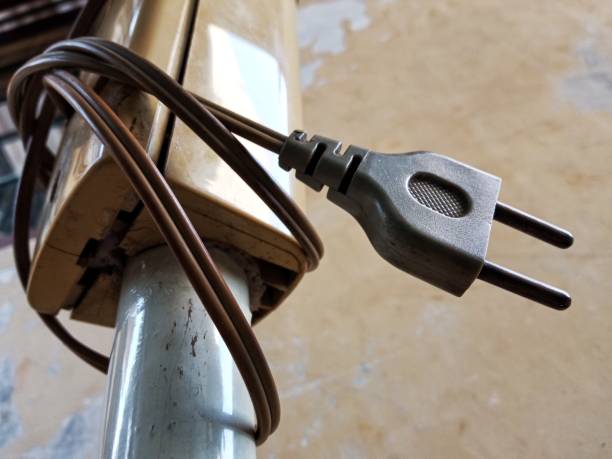 istock Fan cable wrapped around the fan body 1330625105