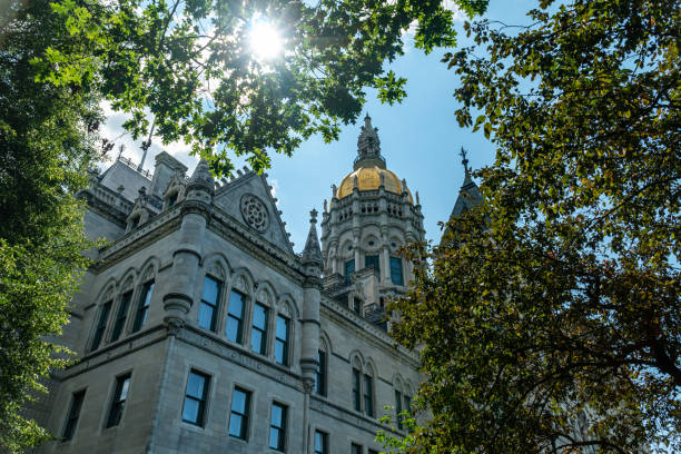 Connecticut State House Connecticut State Capitol Building - Hartford, CT american hartford gold us stock pictures, royalty-free photos & images