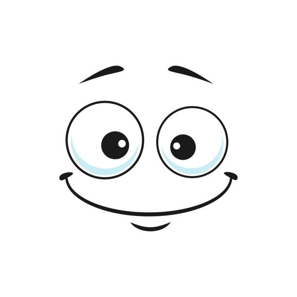 ilustrações de stock, clip art, desenhos animados e ícones de good tempered kind emoticon emoji isolated icon - sweet expression