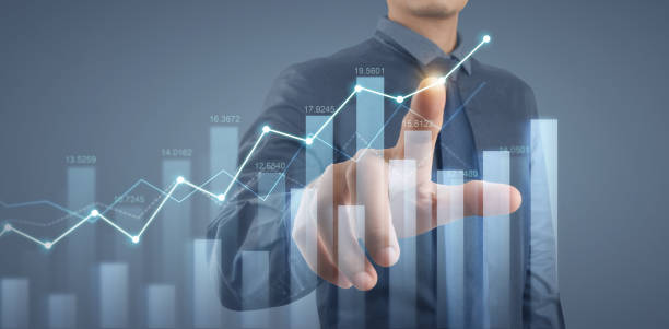 istock Businessman plan graph growth increase of chart positive indicators 1330639713