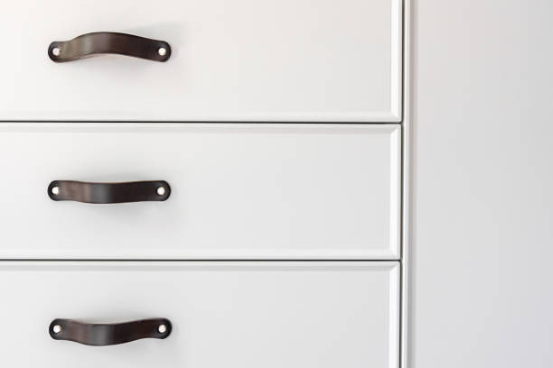 istock Black handles of the kitchen drawer or cabinet. 1330641864