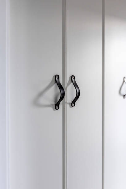 istock Black handles of the kitchen drawer or cabinet. 1330641884
