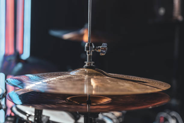 istock Close-up of a drum cymbal on a blurred background. 1330643407
