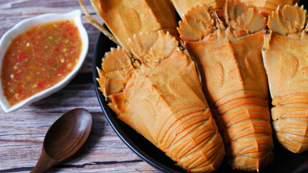 istock Big steamed crawfish with spicy sauce 1330643533