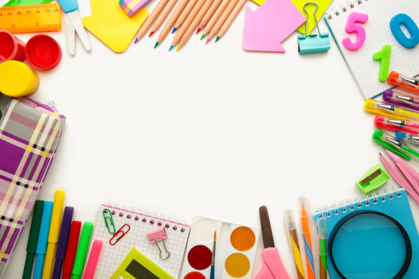 istock School supplies isolated on white background. Back to school concept. 1330653453