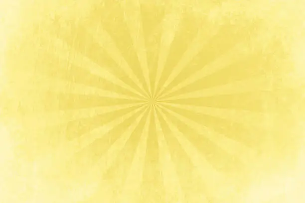 Vector illustration of Horizontal vector backgrounds of grunge lemon lime yellow or mustard brown sunburst