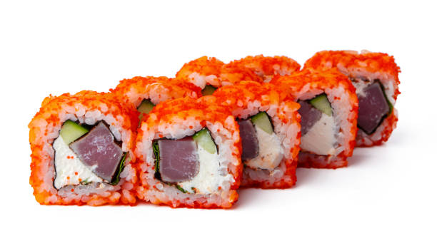 istock California sushi roll isolated on white background 1330668643