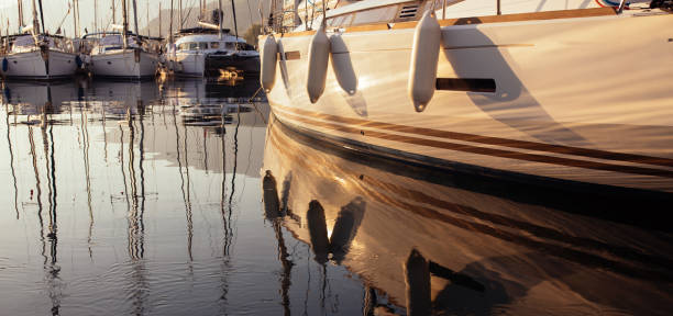 istock yachts marina sailing motor yachts moored on the shore 1330669823