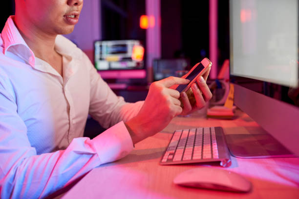 istock Businessman Answering Text Messages 1330678387
