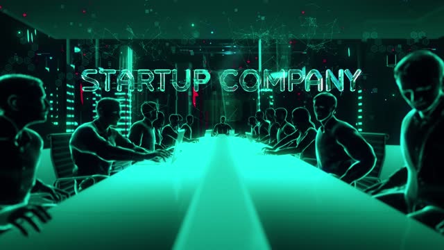 Startup Company with digital technology concept