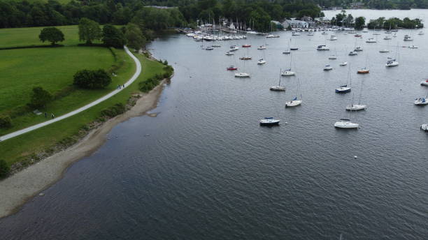 istock Yachts moored up on a lake 1330680236