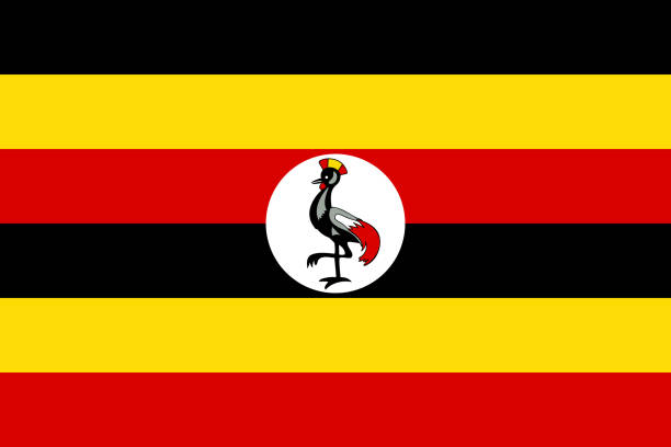 Republic of Uganda flag. Official colors. Correct proportion Republic of Uganda flag. Official colors. Correct proportion. Vector illustration uganda stock illustrations
